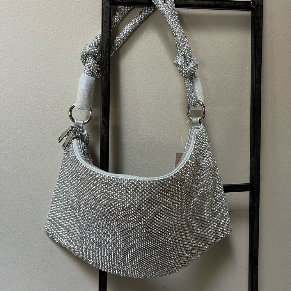 NWT SOLD OUT Rhinestone Mesh Handbag - Picture 3 of 6
